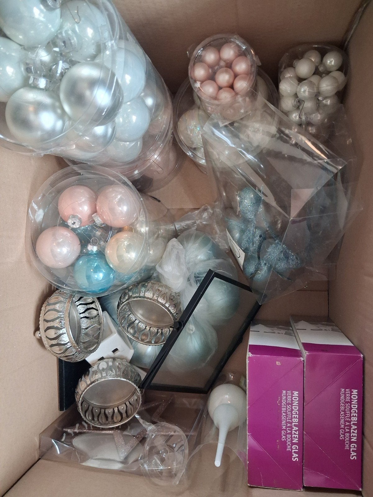 Diverse kerstballen en toe behoren, Ophalen of Verzenden, Gebruikt