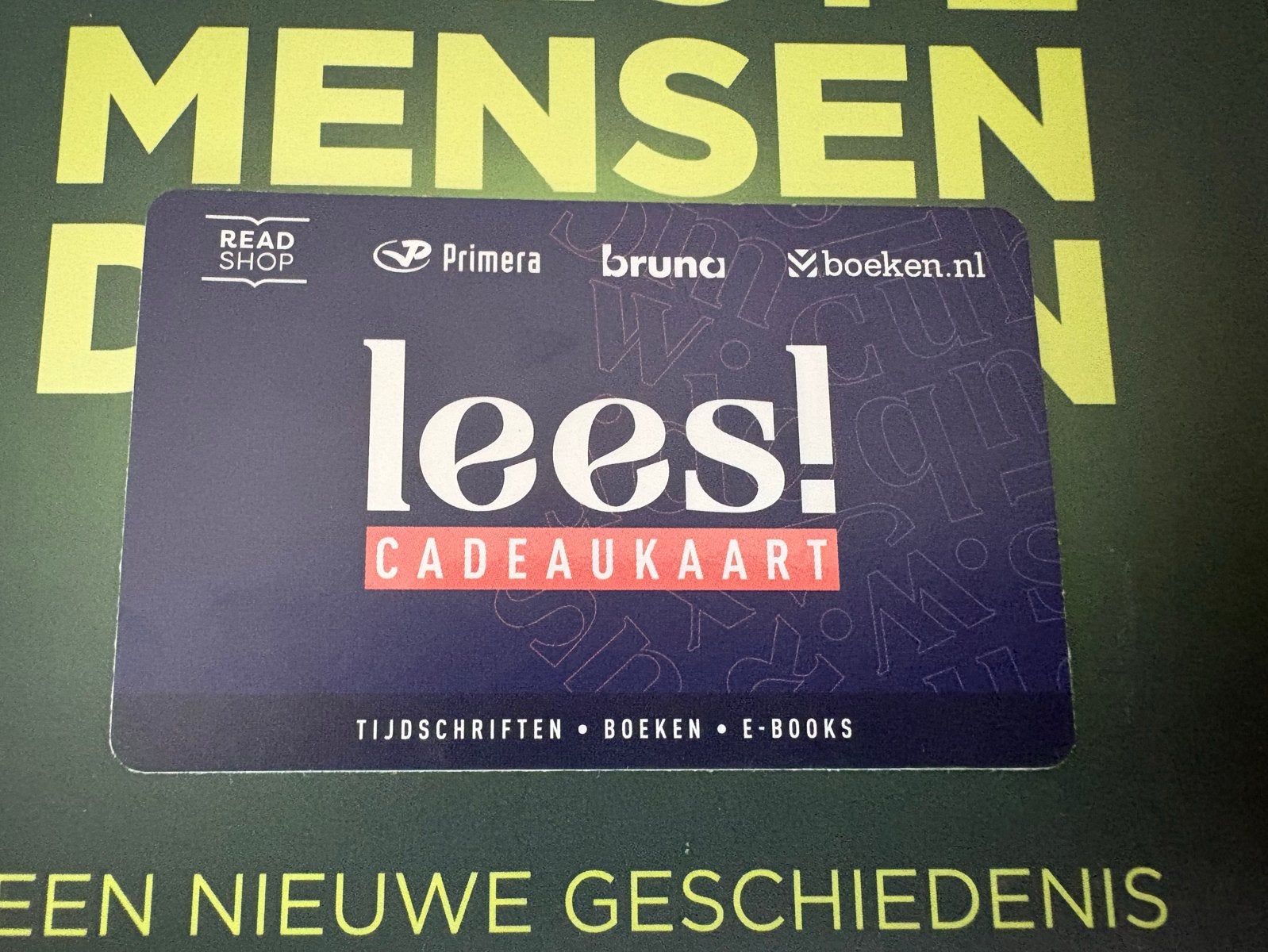 Lees Cadeaukaart twv €50, Eén persoon, Cadeaubon