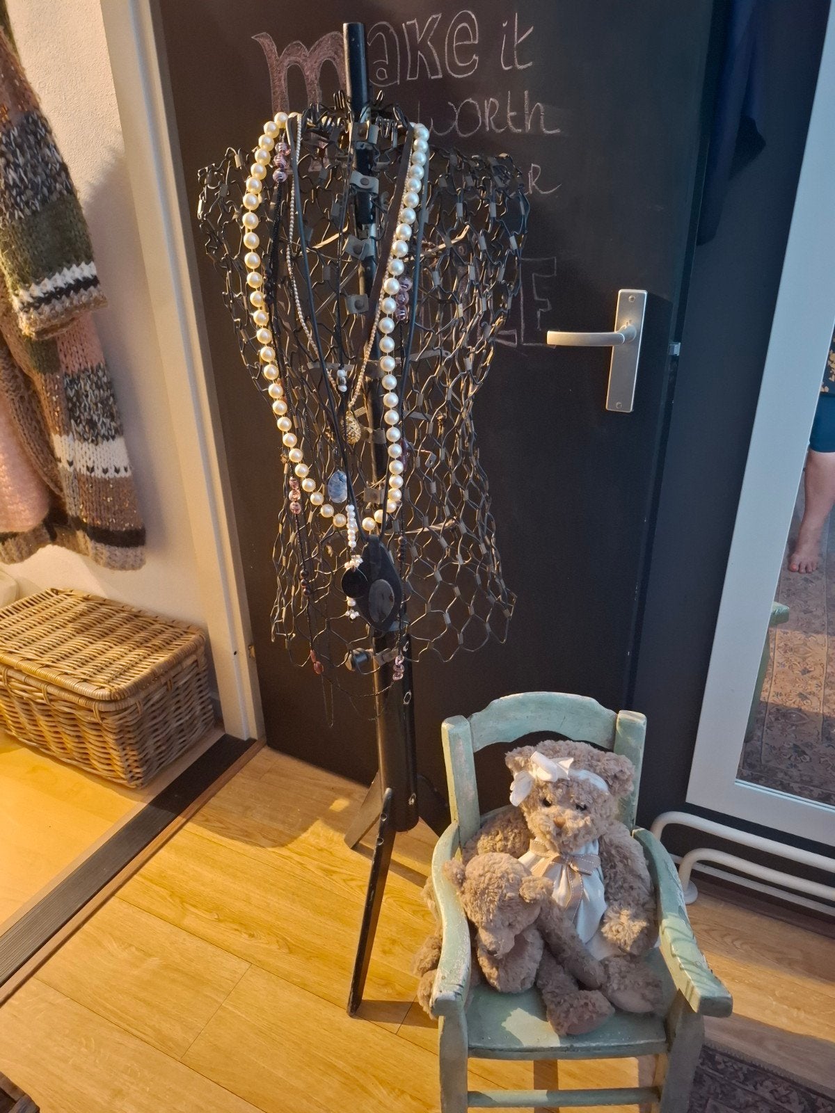 Decoratieve draad paspop, in hoogte verstelbaar, Ophalen of Verzenden