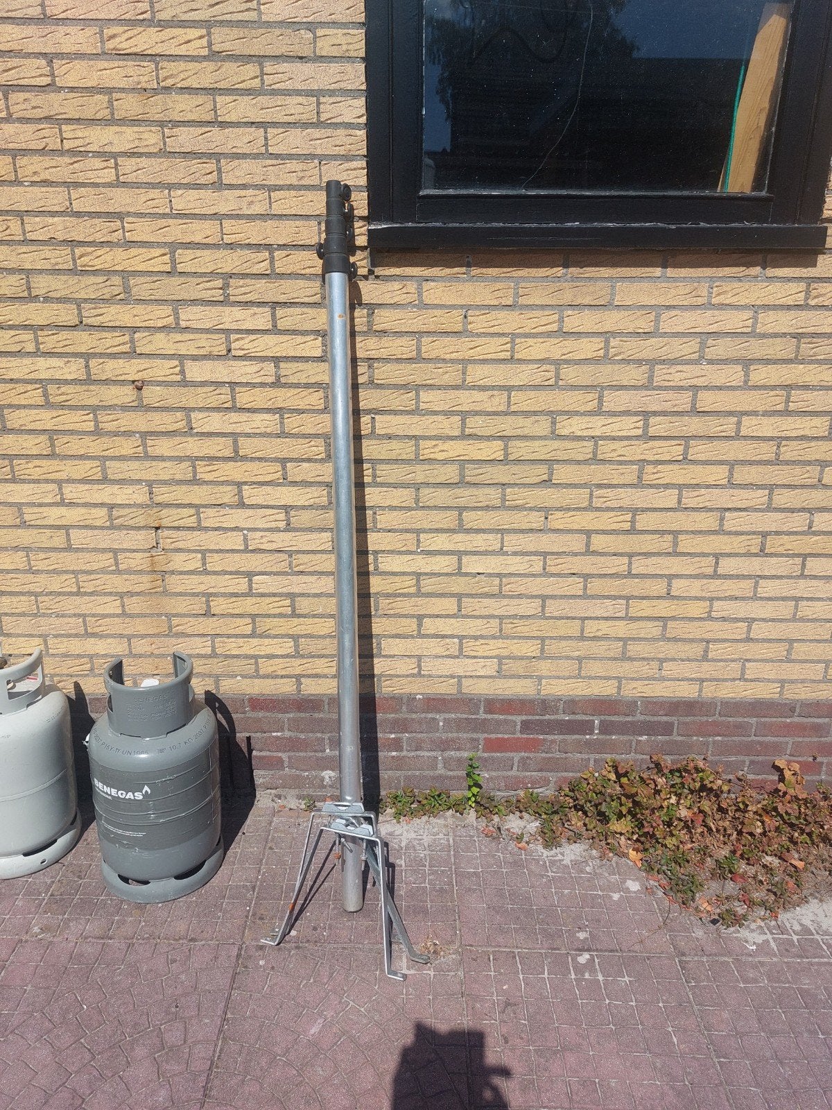 schuifmast 10mtr incl muurbeugels, Ophalen, Mast