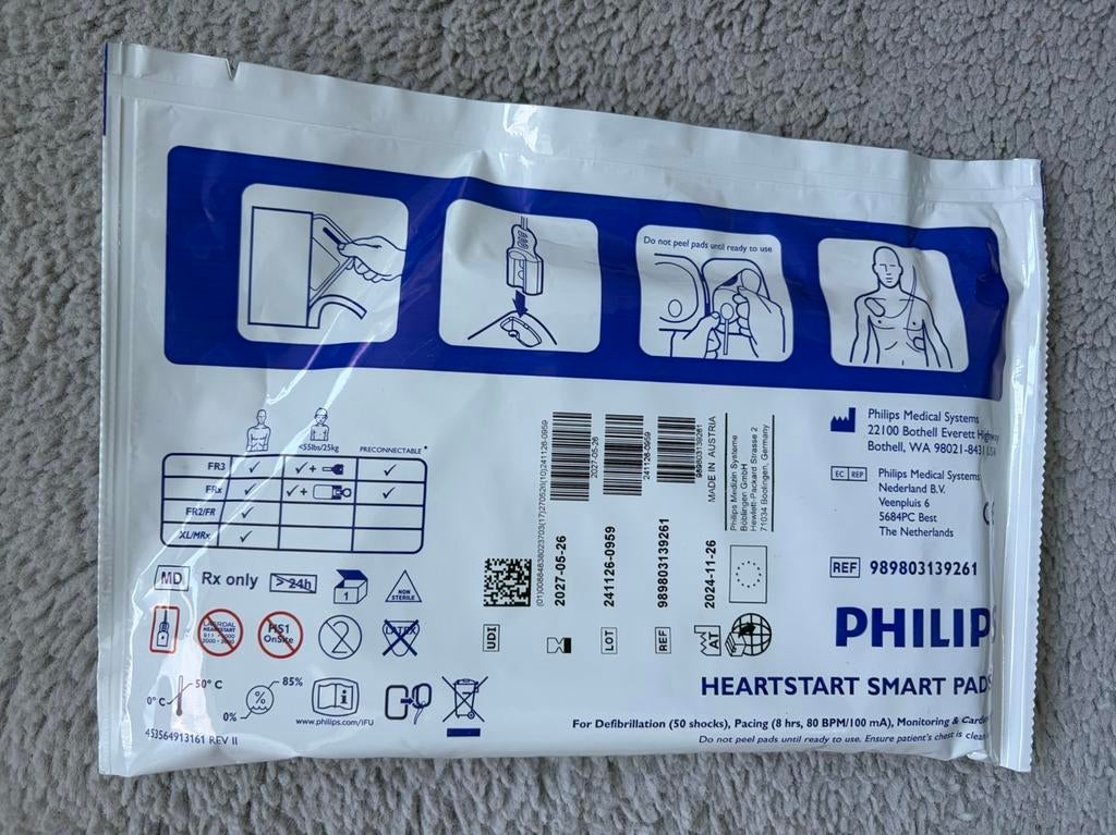 Philips AED elektroden, Ophalen of Verzenden, Nieuw