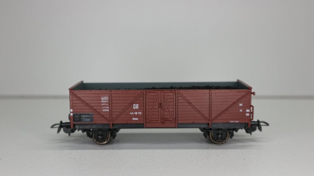 2 Open goederenwagen  met kolen  DR, Gebruikt, Gelijkstroom, Wagon, Piko