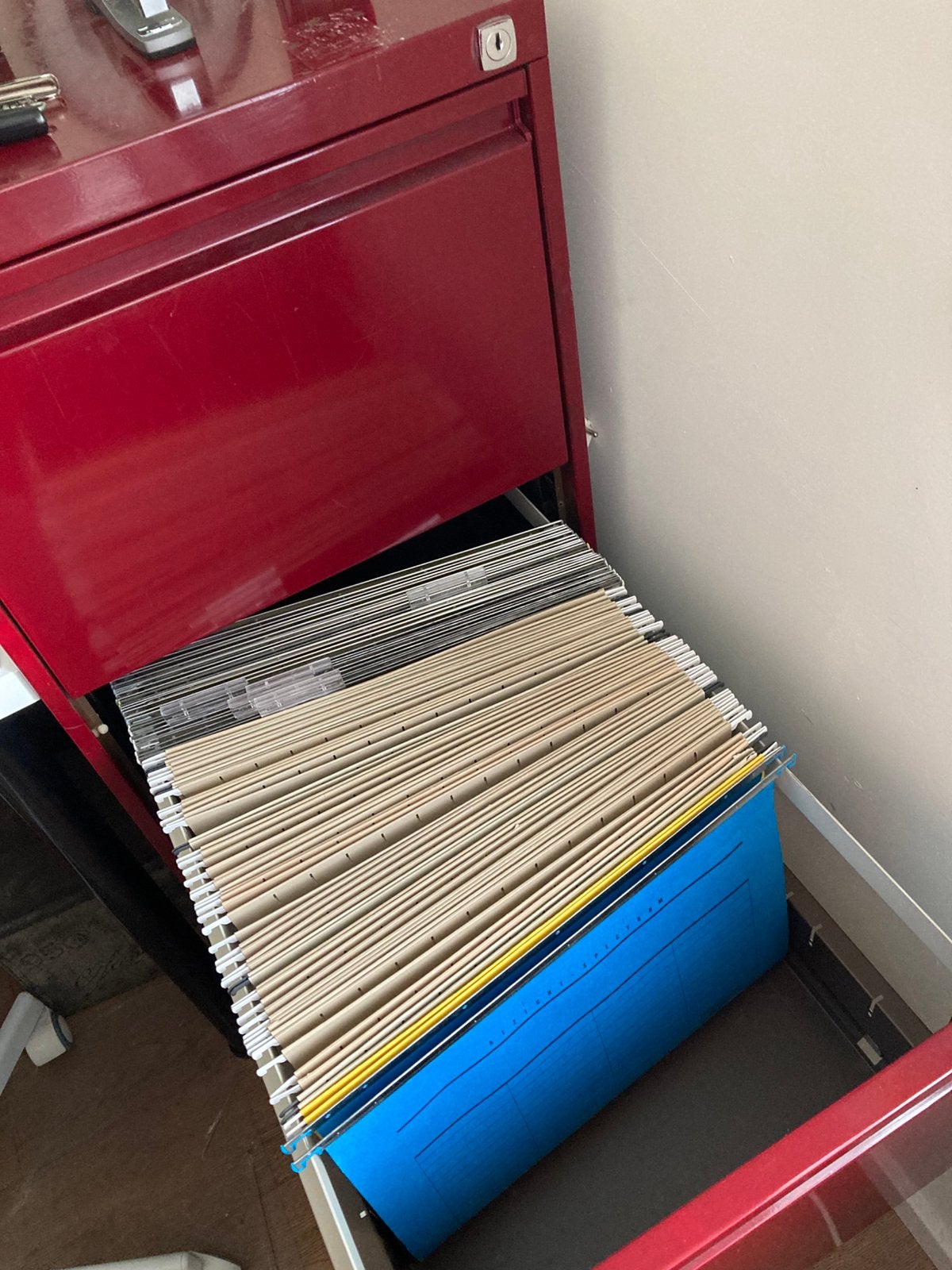 Dossierkast Hangmappenkast Archiefkast met 3 lades, Huis en Inrichting, Ophalen, Minder dan 50 cm, Gebruikt, 100 tot 150 cm