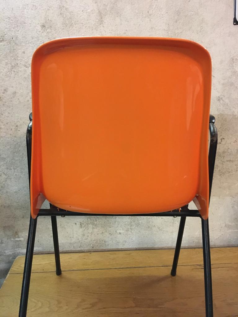 Sulo jaren 70 oranje kuipstoel , 2 in voorraad, Ophalen, Gebruikt, Onbekend, Metaal