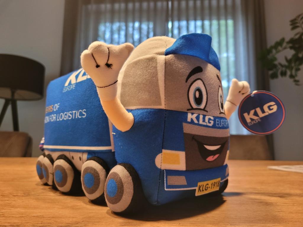 KLG Europe vrachtwagen Knuffel - Nieuw met label, Overige merken, Overige karakters, Overige typen, Blauw