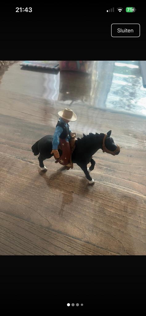 Schleich cowboy incl schleich paard, Ophalen of Verzenden, Zo goed als nieuw