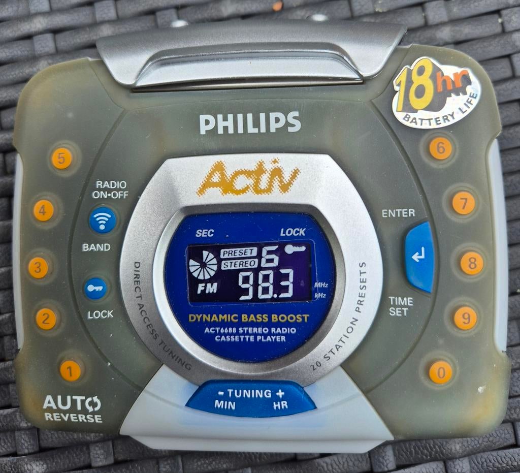 Philips Acti9v ACT6688 Stereo Radio Cassette Speler ( nieuw), Audio, Tv en Foto, Walkmans, Discmans en Minidiscspelers, Ophalen of Verzenden
