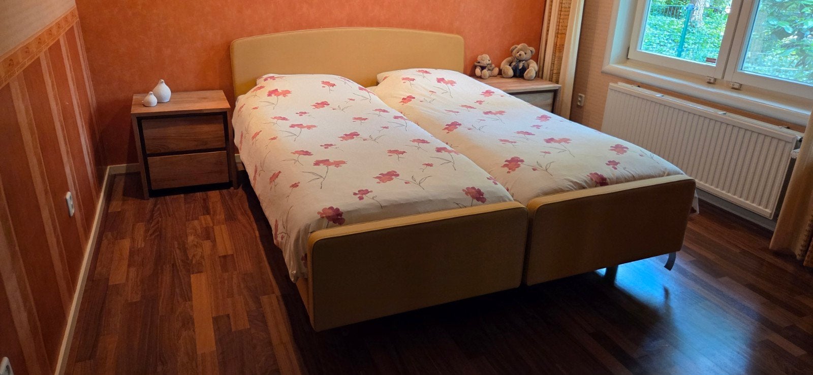 2 Pullman boxspring bedden 90x220, Ophalen, Gebruikt, Tweepersoons