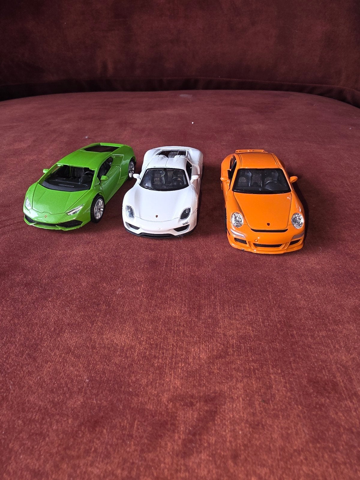 Set van 3 sportwagen modelauto's (Lamborghini, Porsche), Ophalen of Verzenden, Zo goed als nieuw