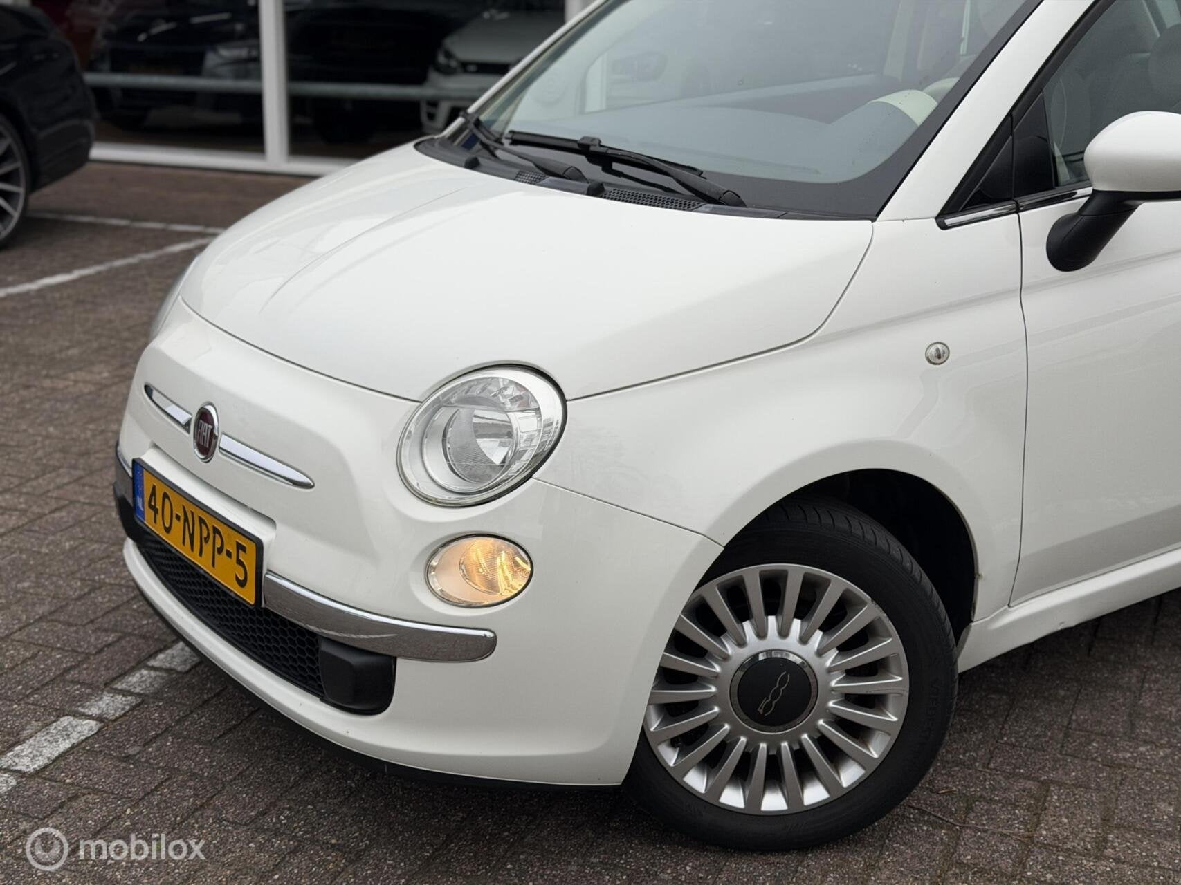 Fiat 500 1.2 Lounge|Automaat|Clima|City|, Auto's, Fiat, Euro 5, Gebruikt, 4 cilinders, Wit