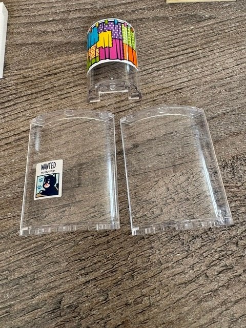 lego cilinders 3x met/zonder opdruk (zie foto), Ophalen of Verzenden, Zo goed als nieuw, MOC (eigen creatie), Lego