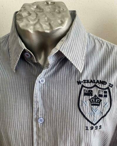 N.Z.A.overhemd maat XL, Ophalen of Verzenden, Zo goed als nieuw, Blauw, Halswijdte 43/44 (XL)