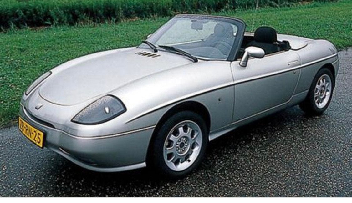 Fiat Cabriolet 1996 Grijs, Auto's, 450 kg, 40 €/maand, Cabriolet, Particulier