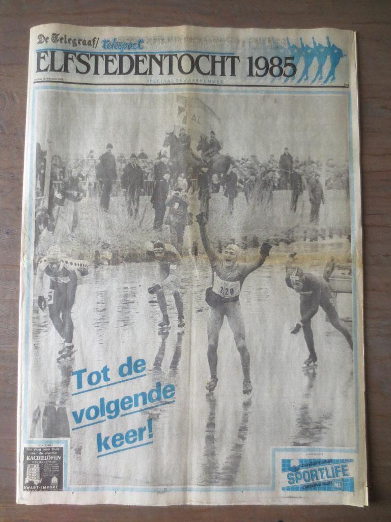 Tijdschriften: Elfstedentocht 1985 Extra bijlage - Telegraaf, Ophalen of Verzenden, Gelezen, Krant