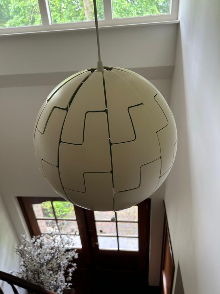 IKEA PS 2014 Hanglamp - Wit/Turquoise - Modern Design, Ophalen, Zo goed als nieuw, Kunststof, 50 tot 75 cm