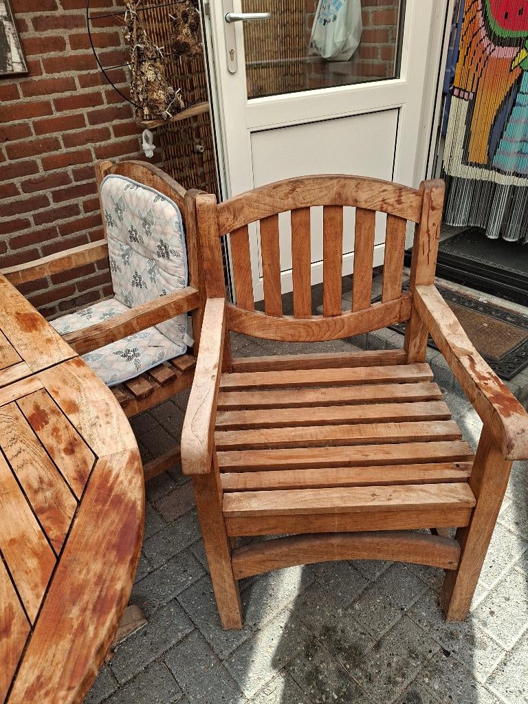 Tuinmeubelen, Tuin en Terras, Tuinstoelen, Ophalen, Gebruikt, Hout