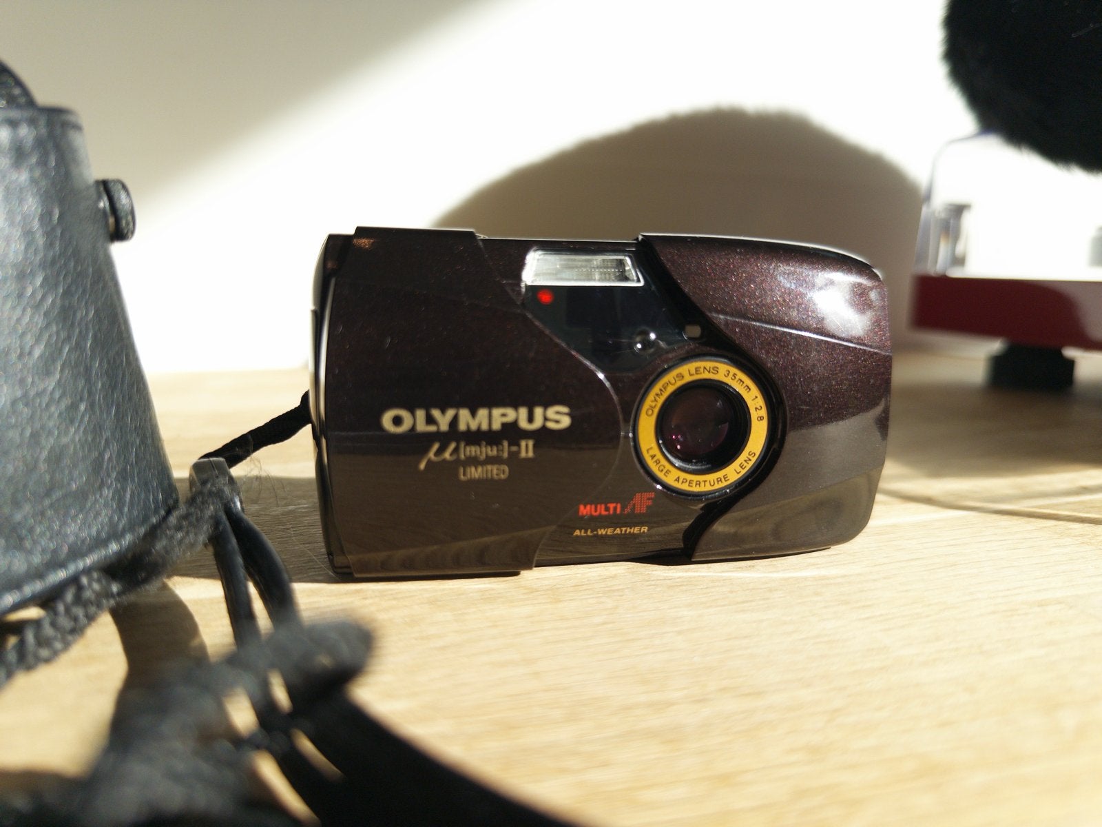 Olympus Mju II Limited Burgundy, Ophalen of Verzenden, Gebruikt, Compact, Olympus