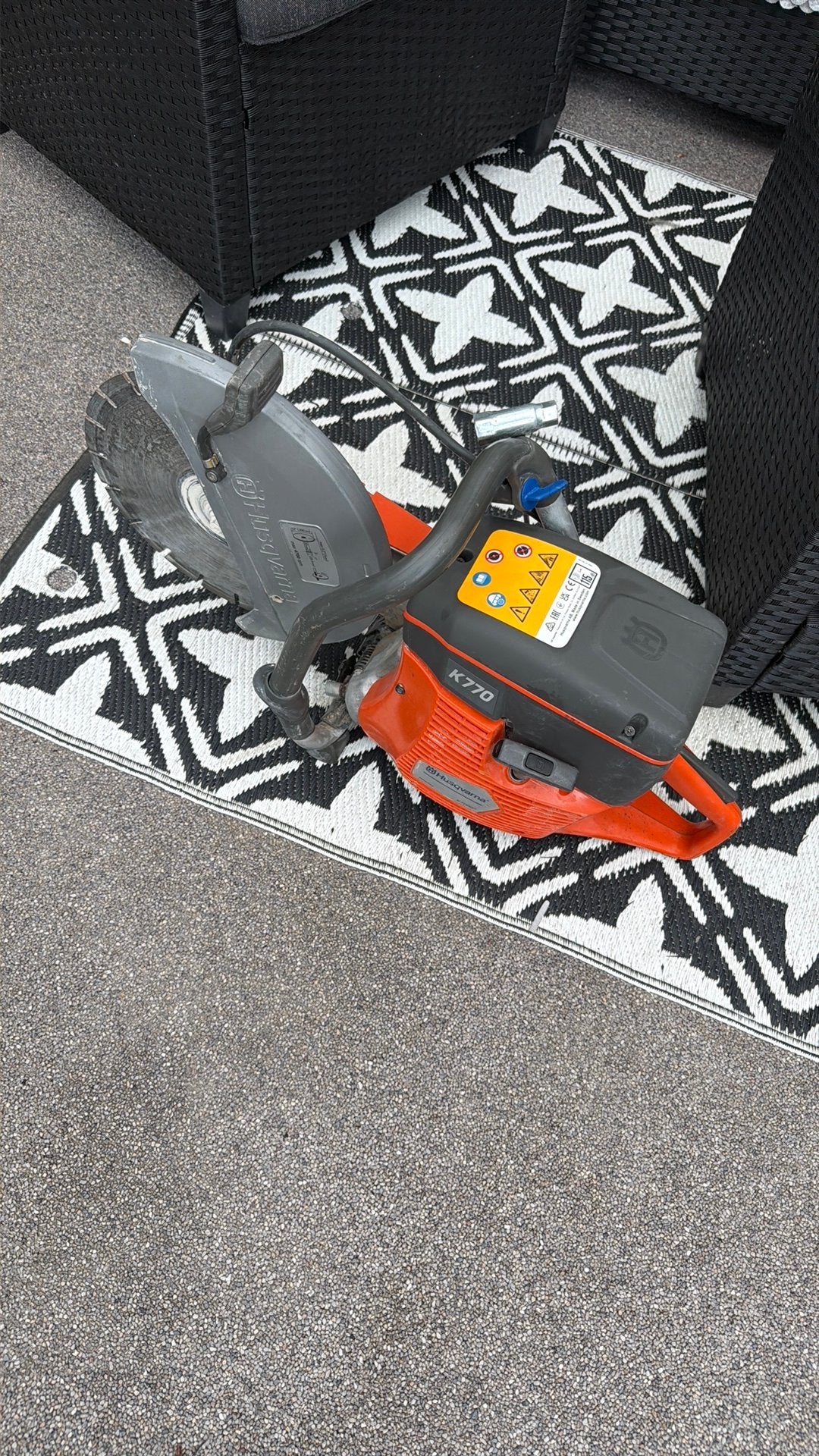 Bandenzaag Husqvarna K770 ø 300 mm, Ophalen of Verzenden, Zo goed als nieuw, Overige soorten