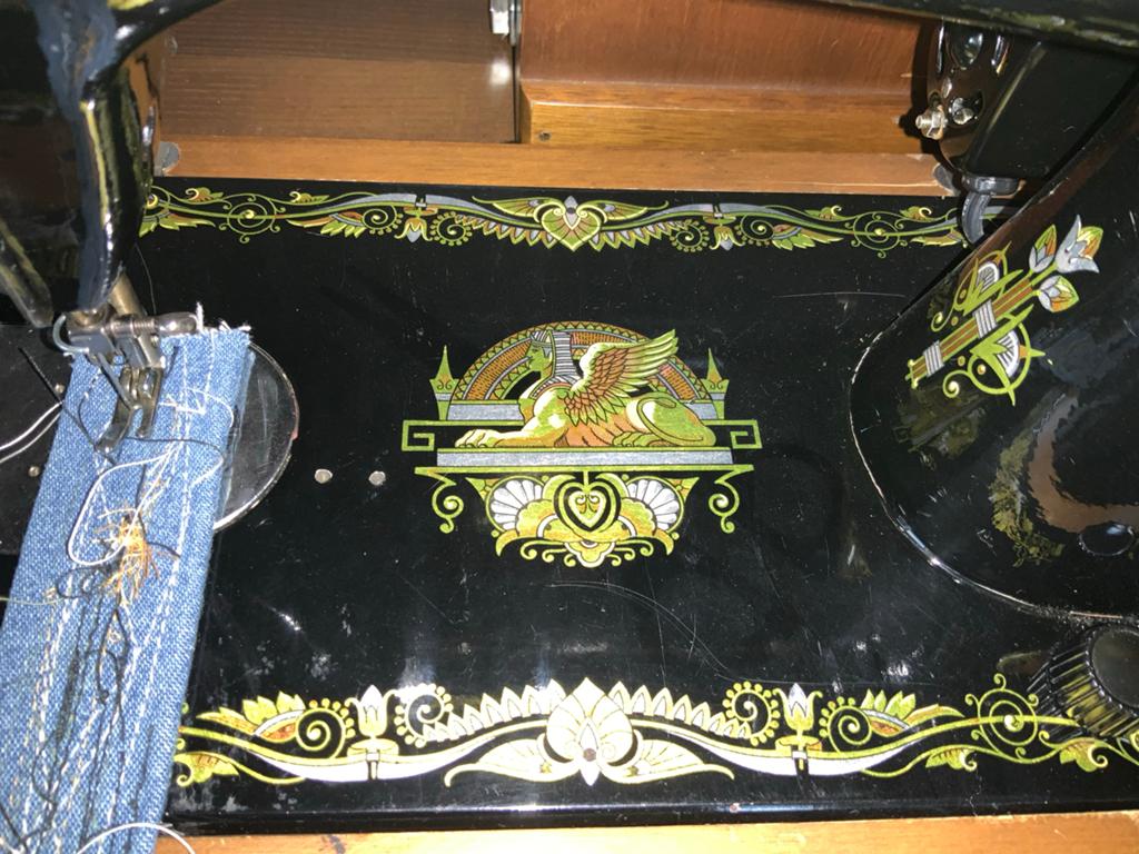 Vintage Singer Naaimachine 15-91 met Sphinx decoratie, Antiek en Kunst, Ophalen of Verzenden