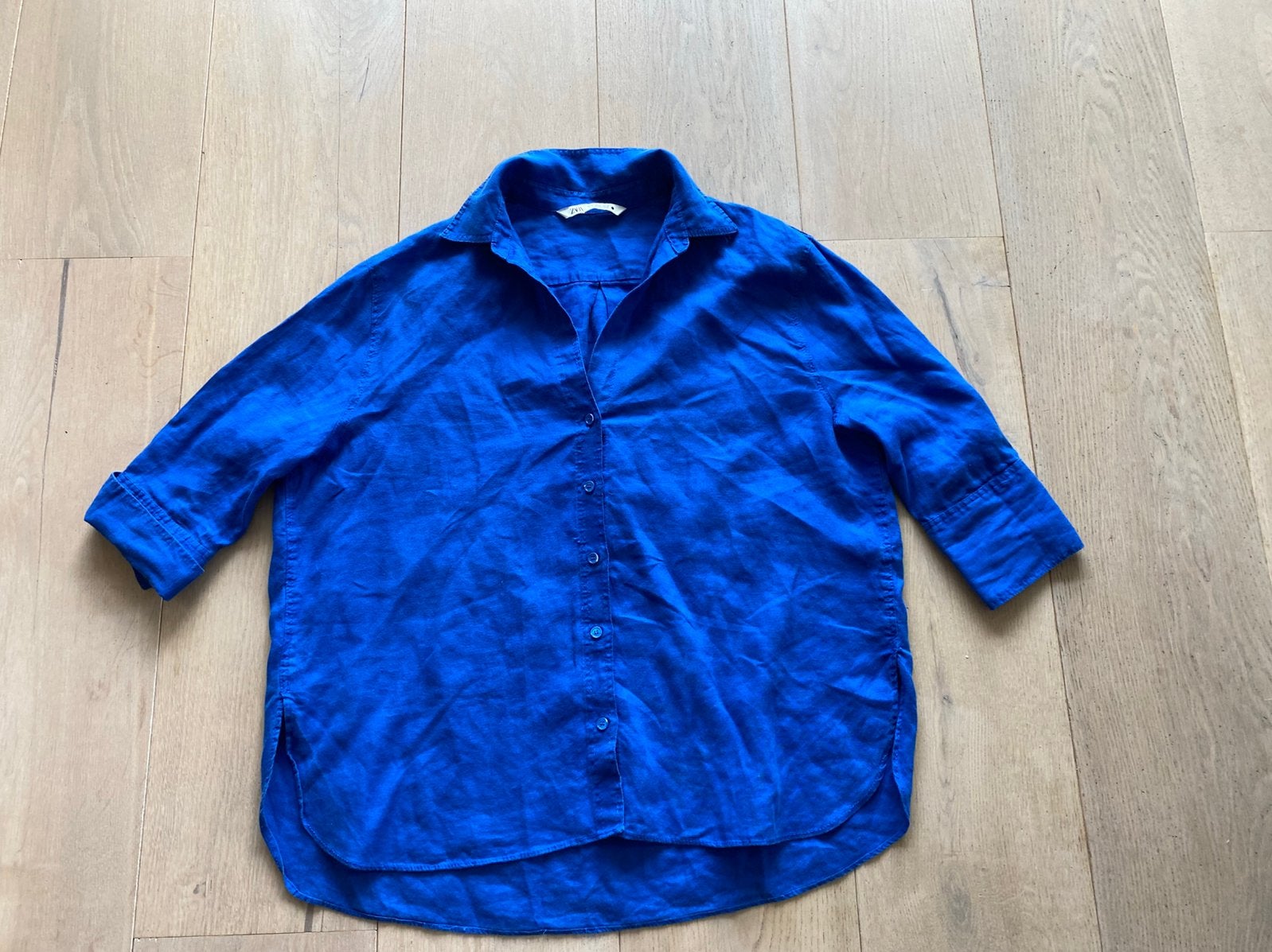 Zara M linnen nieuwstaat, Ophalen of Verzenden, Zo goed als nieuw, Maat 38/40 (M), Blauw