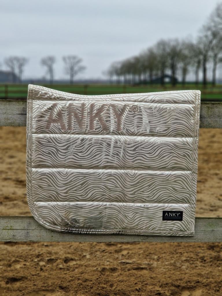 ANKY dekje zebra Frosted Almond Full dressuur, Dieren en Toebehoren, Full (L), Gebruikt, Dressuurdekje, Ophalen of Verzenden