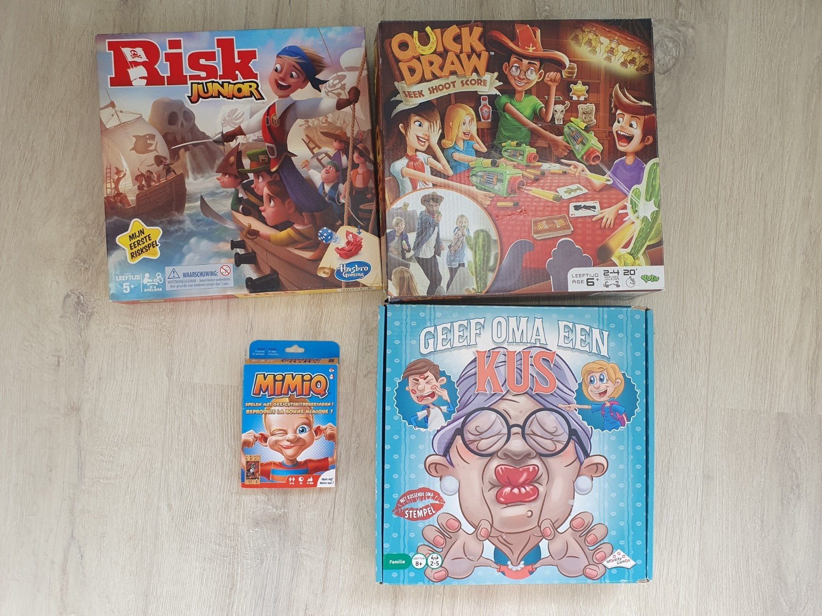 Gezelschapsspellen, risk junior, mimic en meer, Hobby en Vrije tijd, Gezelschapsspellen | Kaartspellen, Ophalen of Verzenden