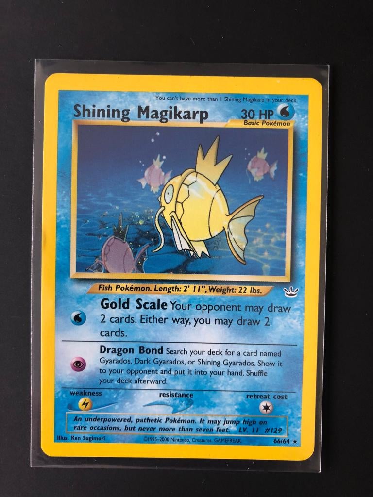 Shining magikarp neo revelation, Ophalen of Verzenden, Nieuw, Losse kaart