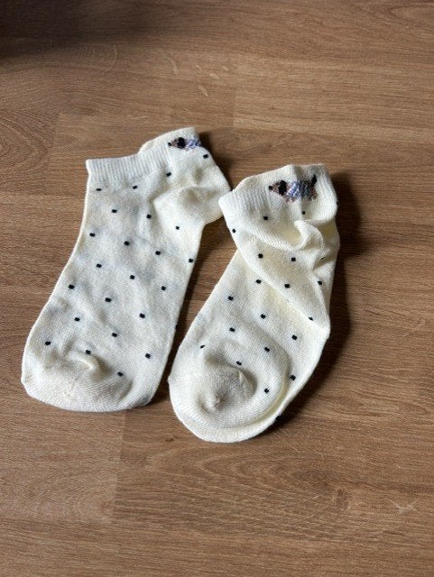 NIEUW teckel enkelsokken creme maat 35-38, Sokken en Kniesokken, Overige kleuren, Maat 35 t/m 38, Nieuw