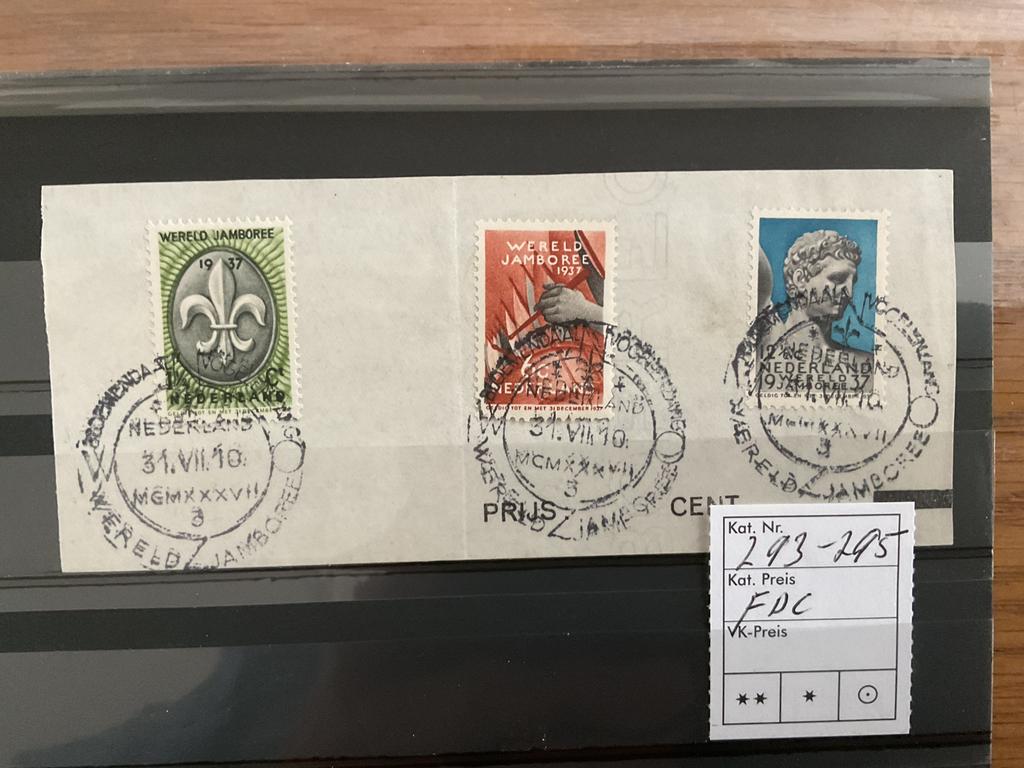 Nvph 293-295 met speciaal stempel FDC,, Ophalen of Verzenden, Gestempeld