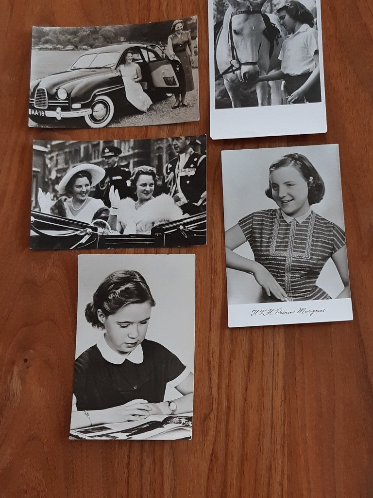 5 ansichtkaarten koninklijk huis plus een dubbel, Ophalen, Gebruikt, Nederland, Kaart, Foto of Prent