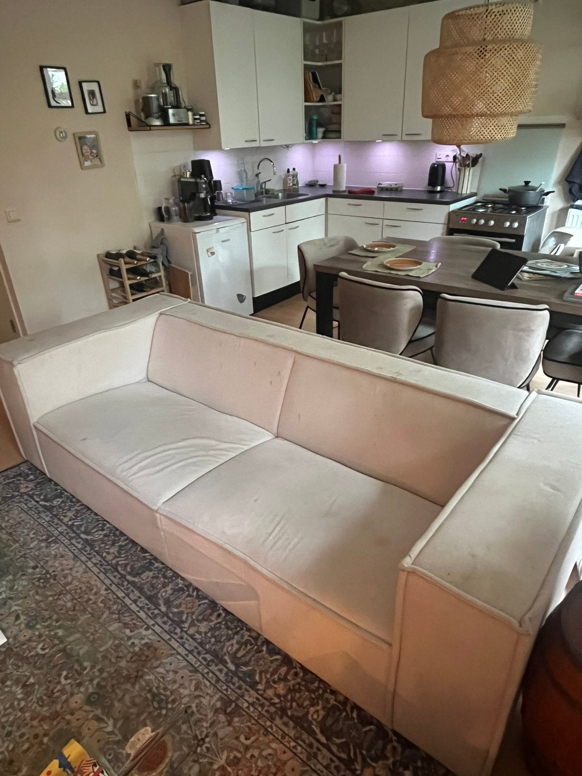 By Sidde bank lichtgrijs gratis ophalen, Huis en Inrichting, Banken | Sofa's en Chaises Longues, Ophalen, Zo goed als nieuw, 75 tot 100 cm