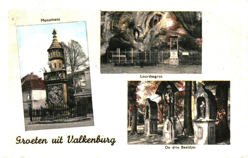 914366 Valkenburg Limburg 1950 Gelopen met postzegel, Ophalen of Verzenden, 1940 tot 1960, Gelopen, Limburg