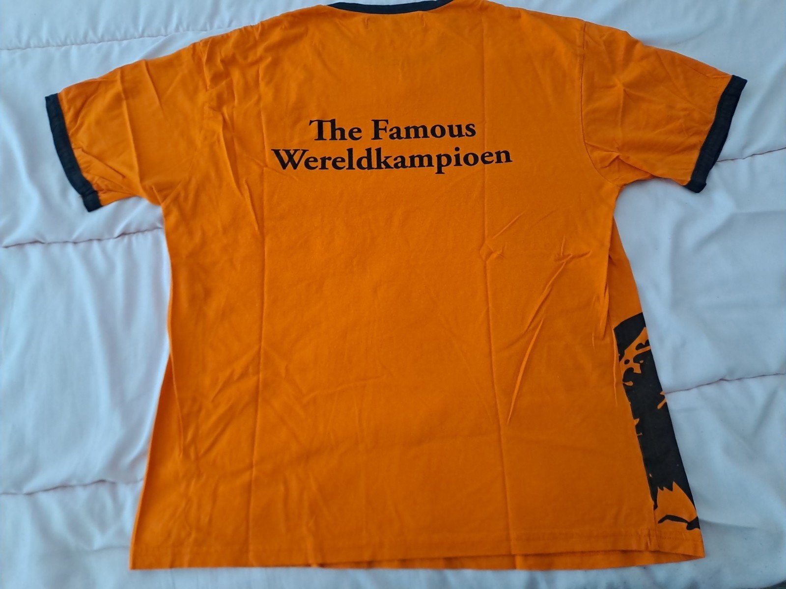 The Famous Grouse Wereldkampioen T-shirt Oranje, Gebruikt, Overige typen, Onbekend, Ophalen of Verzenden