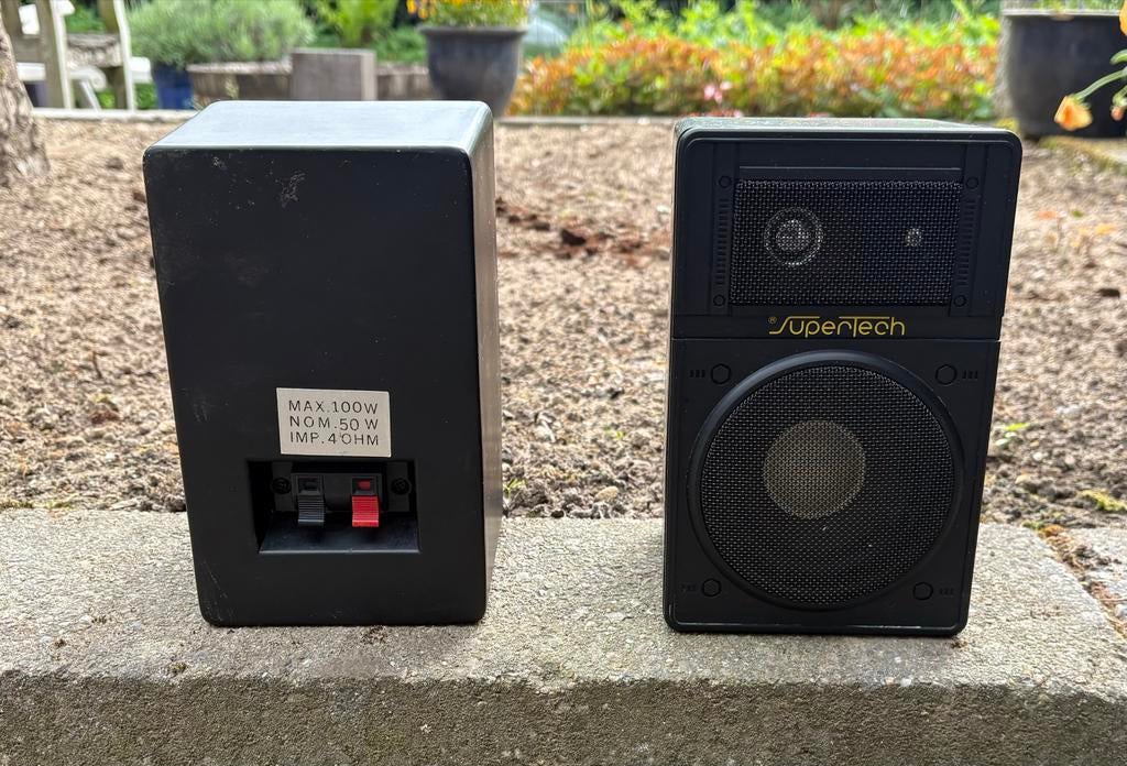 Supertech Speakers - Compacte en Krachtige Set (2 stuks), Audio, Tv en Foto, Luidsprekers, Zo goed als nieuw, 60 tot 120 watt