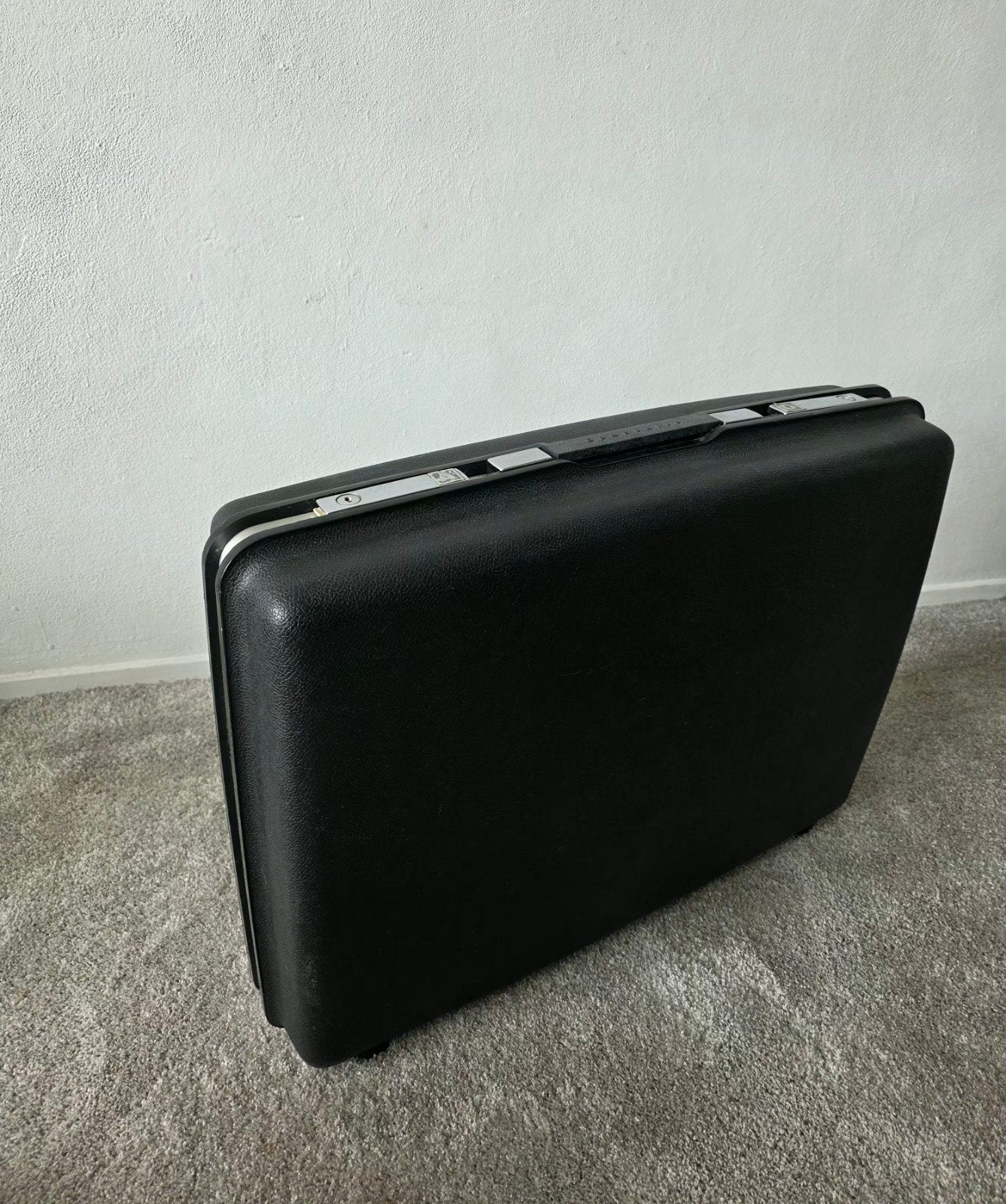 Zwarte Vintage Samsonite koffer, Gebruikt, Hard kunststof, Slot, Ophalen of Verzenden
