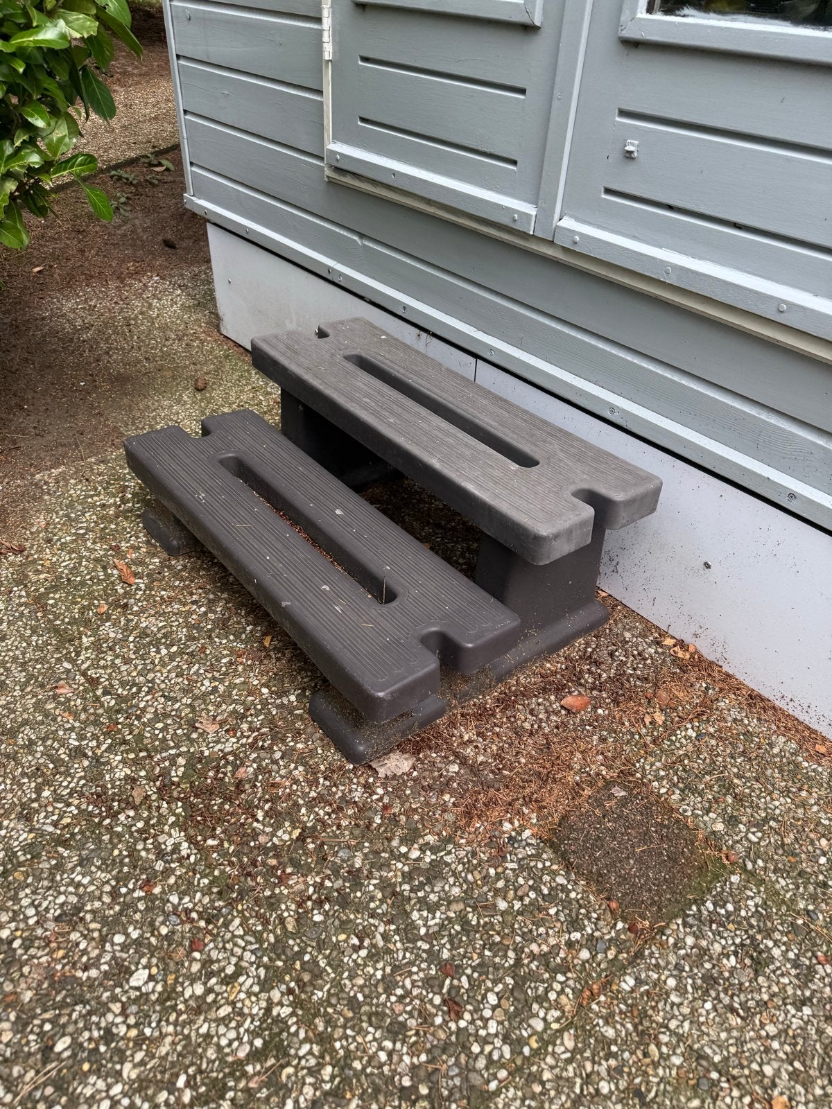 Opstap 2 trede plastic, Ophalen of Verzenden, Gebruikt
