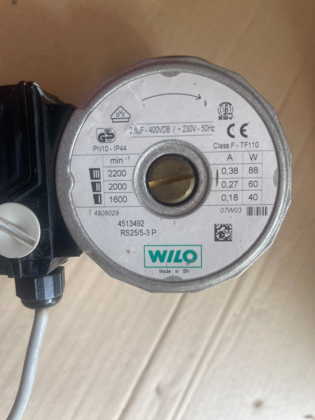 WILO RS25/5-3 P Circulatiepomp - Zo goed als nieuw, Ophalen of Verzenden, Zo goed als nieuw, Elektrisch, Overige typen