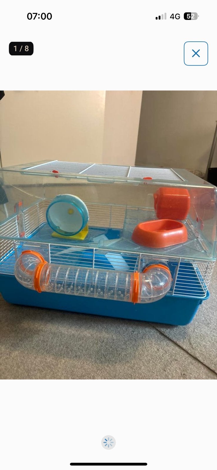 Hamster kooi, Minder dan 60 cm, Kooi, Gebruikt, Minder dan 75 cm