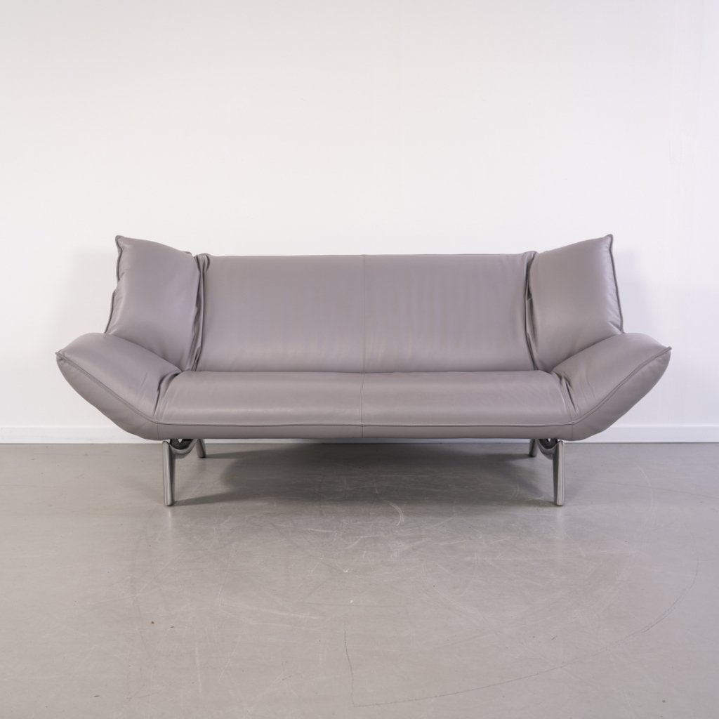 ACTIE!! 1x Leolux Tango 3-zits/223cm Bank Grijs - Gepolijst
