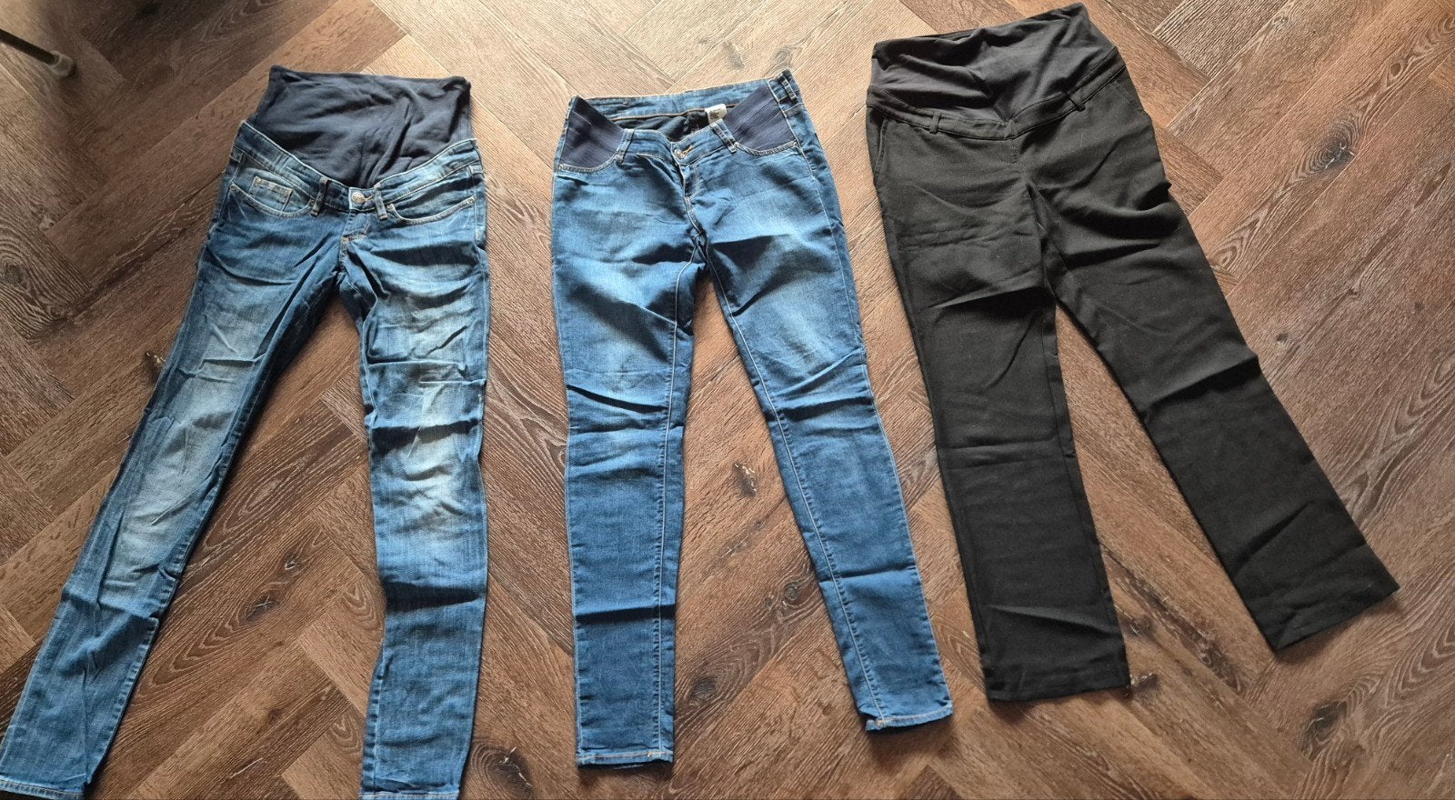 3 Positiebroeken (H&M en C&A) maat 36 & 34, Kleding | Dames, Ophalen, Blauw, H&M, C&A, Maat 34 (XS) of kleiner
