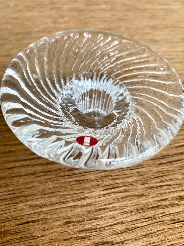 Iittala Finland, serie Fire: 2 kaarsenhouders. Z.g.a.n., Ophalen of Verzenden, Kandelaar, Iittala, Glas