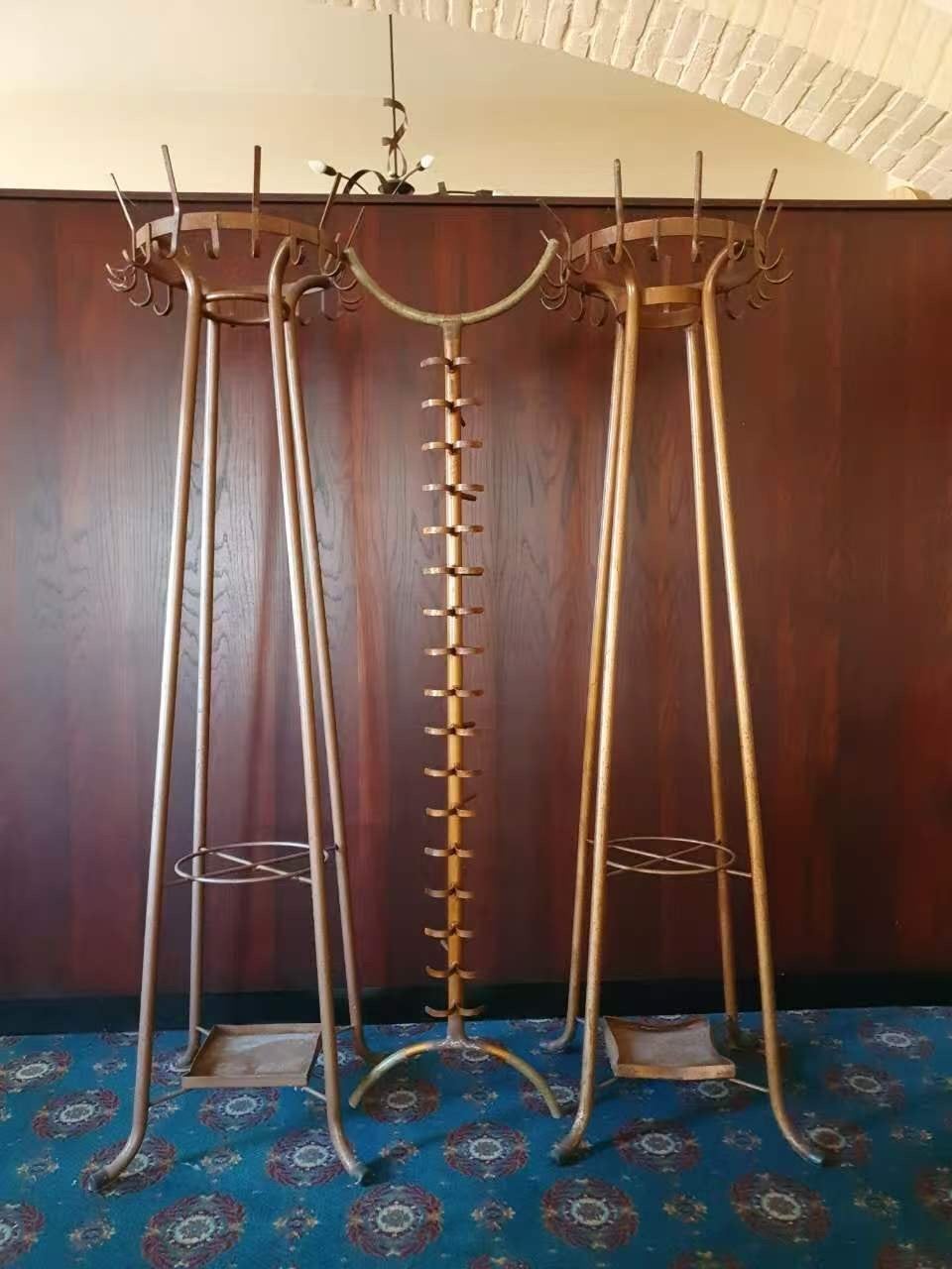 Vintage staande kapstokken (set van 2), Huis en Inrichting, Woonaccessoires | Kapstokken, Ophalen, Gebruikt, 200 cm of meer, Metaal