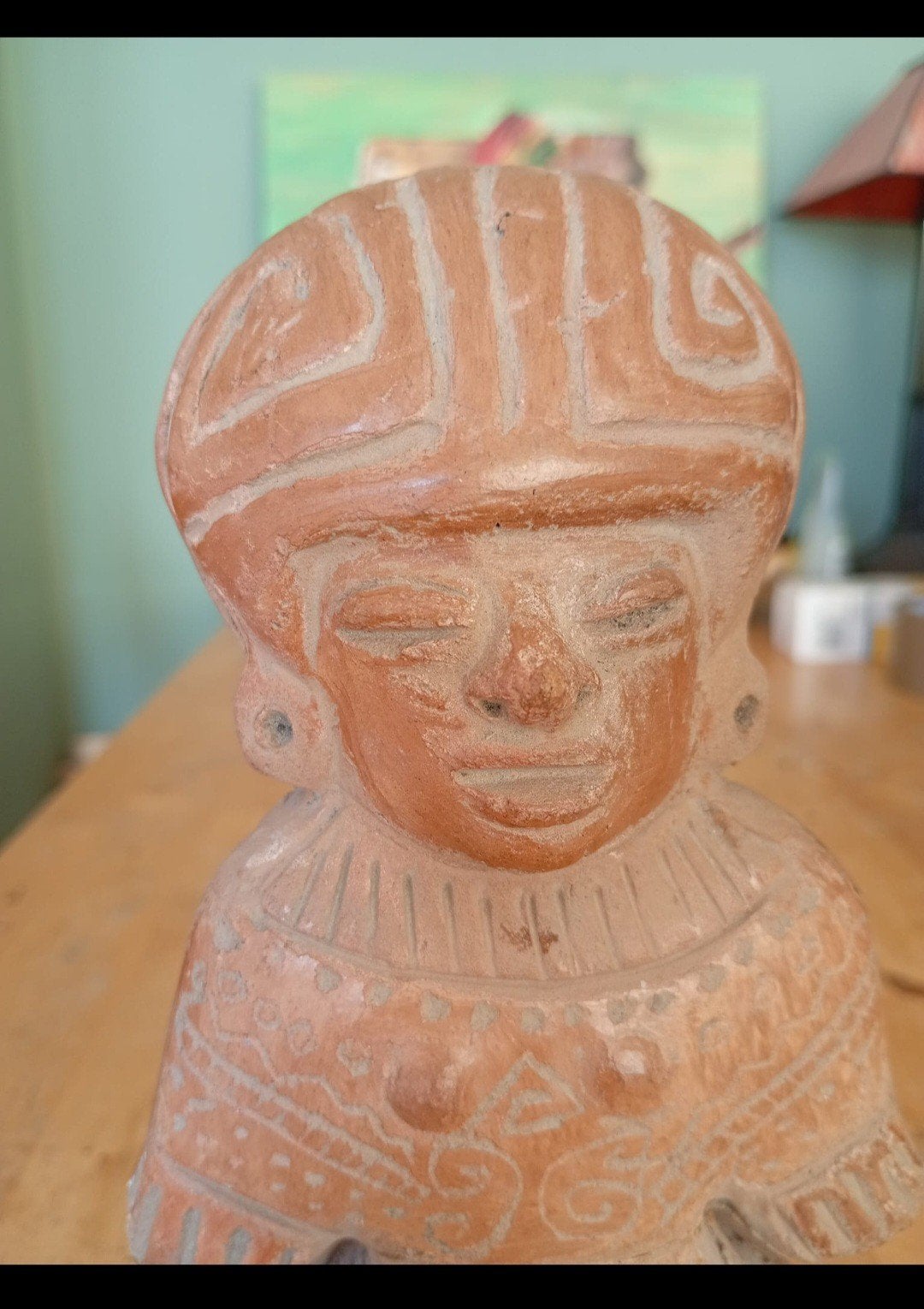Oud Chorero beeldje uit Ecuador, Handgemaakt, Steen/keramiek, Bruin, Ophalen of Verzenden