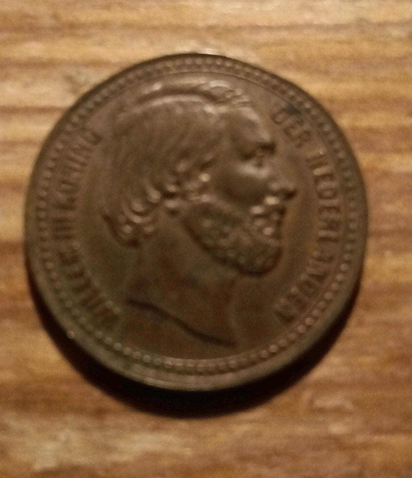 penning 1874 25 jarige regerings jubileum Willem III 21mm, Ophalen of Verzenden, Overige materialen, Nederland