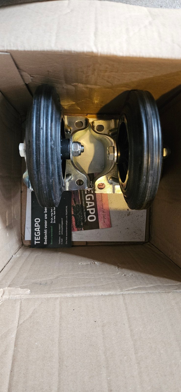 Zware bokwielen rubber 160 3KO plaat, Ophalen, Nieuw
