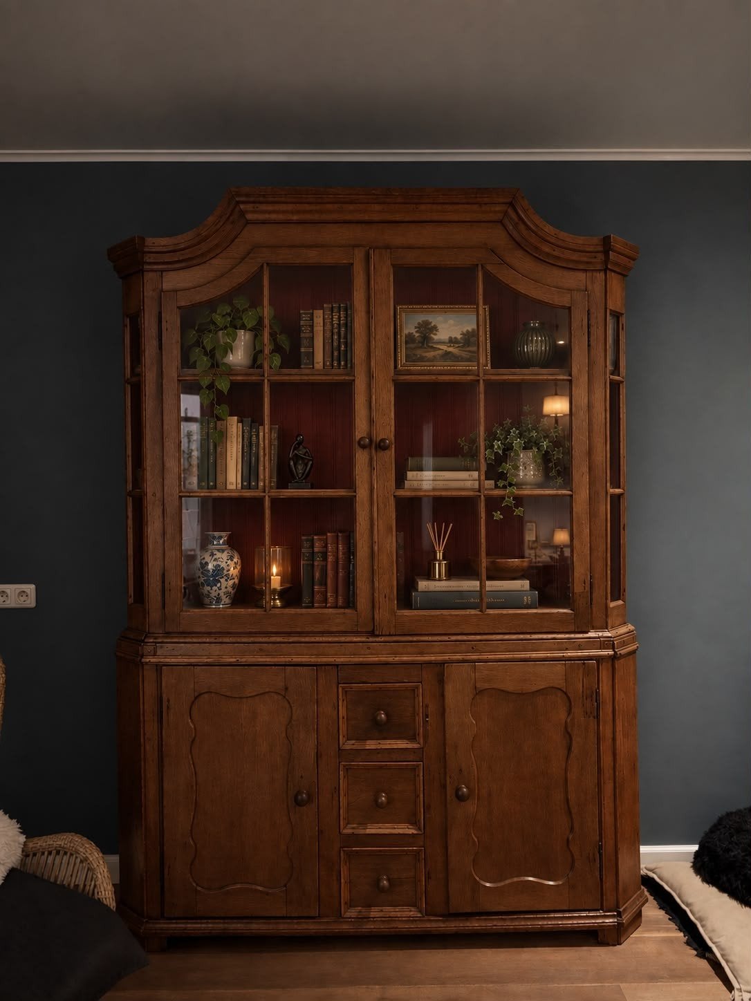 antieke servieskast, Huis en Inrichting, Ophalen, 100 tot 150 cm, Eikenhout, Met lade(s)