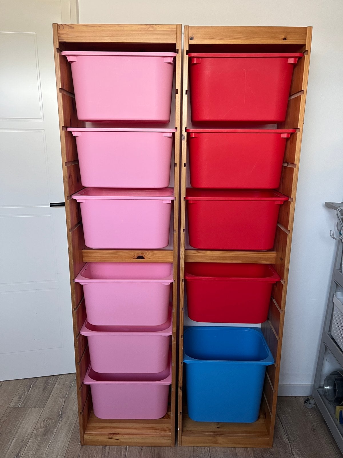 2 IKEA Trofast kasten incl bakken, Ophalen, Minder dan 50 cm, Gebruikt, 5 laden of meer