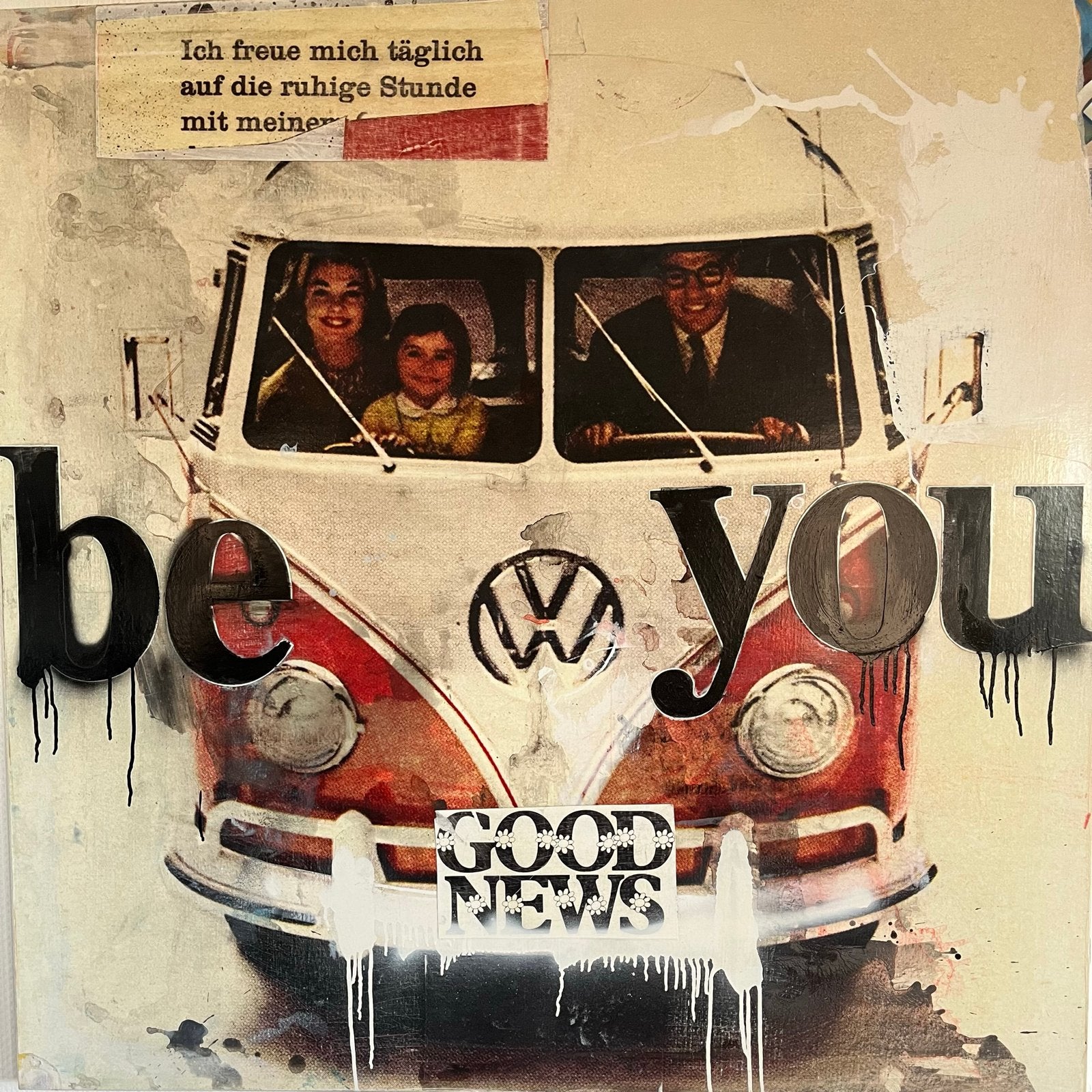 Be You / Be Bully - Jorg Doring (130x130 cm), Antiek en Kunst, Kunst | Schilderijen | Modern, Gemengde techniek, Op houten frame