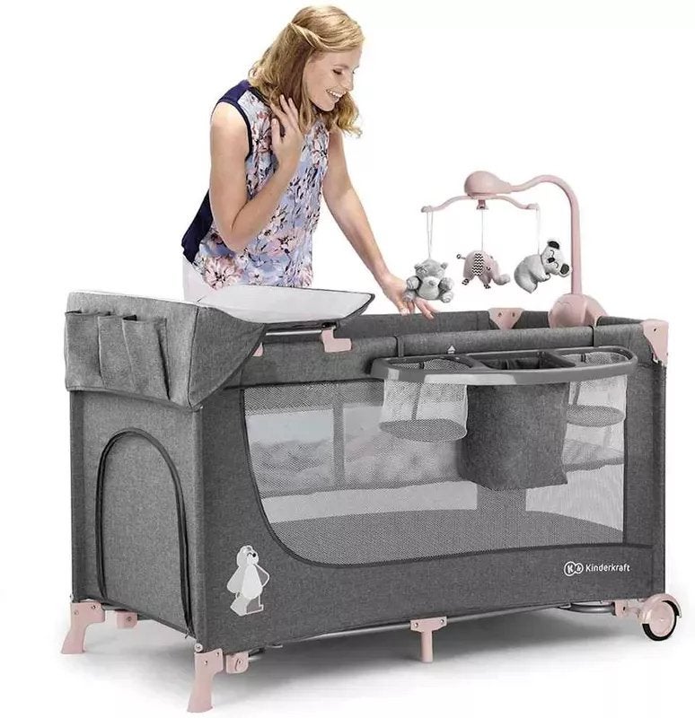 Kinderkraft Campingbed - Compleet en Zo Goed als Nieuw, Kinderen en Baby's, Ophalen of Verzenden, Zo goed als nieuw, Reisbedje