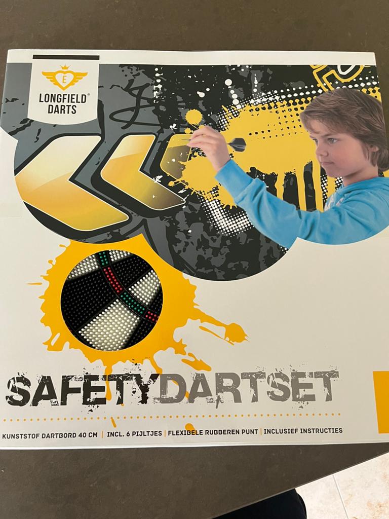Dartbord safety longfield darts, Ophalen of Verzenden, Nieuw, Jongen of Meisje